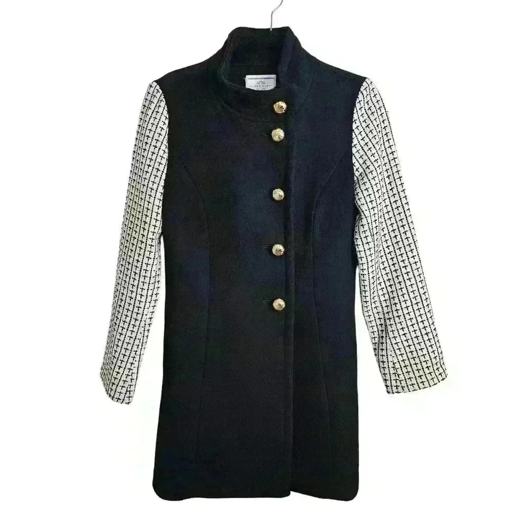 Sasha Rhett Aldrich coat black & white